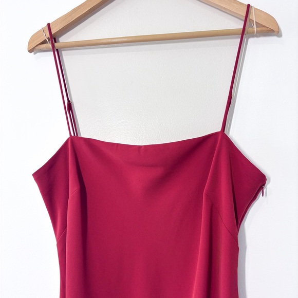 Veronica Beard Revolve Mavis Crimson Red Sleeveless Slip Maxi Dress Size 14 DWT - Picture 3 of 9